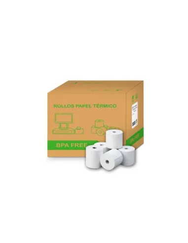 Papel térmico TPV 80x80 sin BPA mandril 12 mm (10)
