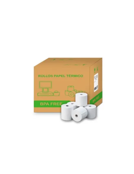 Papel térmico TPV 80x80 sin BPA mandril 12 mm (10)