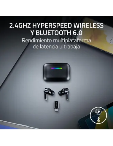Razer Hammerhead V3 HyperSpeed Negros : 2,4 GHz + Bluetooth