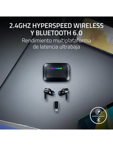 Razer Hammerhead V3 HyperSpeed Negros : 2,4 GHz + Bluetooth