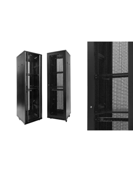 Monolyth SH6642 Puerta Perforada Armario Rack de Suelo 19" 42U 600 x 600 (Sin Accesorios)