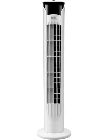 Black & Decker BXEFT47E Ventilador de Torre Oscilante Silencioso de 81 cm y 3 Velocidades