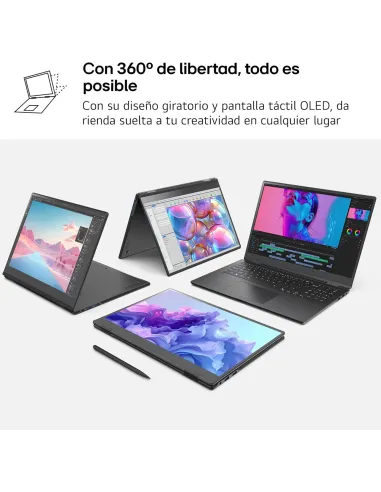 Portátil LG Gram Pro 2-en-1 16T90TP-K.AD88B y W11 Home