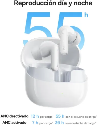 Auriculares TWS Bluetooth 6.0 Baseus Bass BP1 Pro Blancos