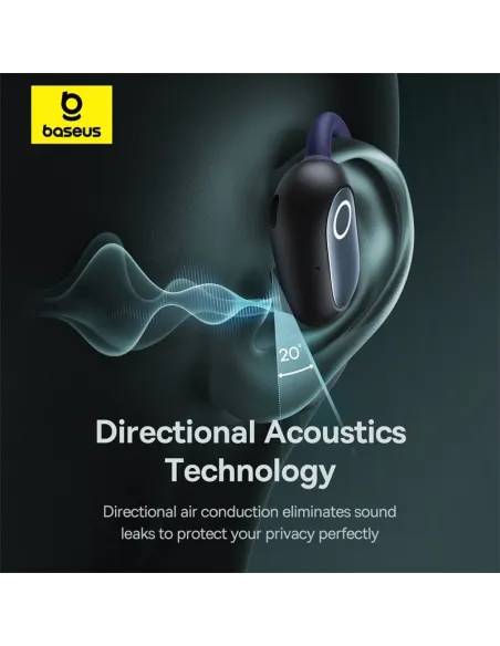 Auriculares open-ear Baseus Eli 2i Fit Negros IPX5 y 40 h