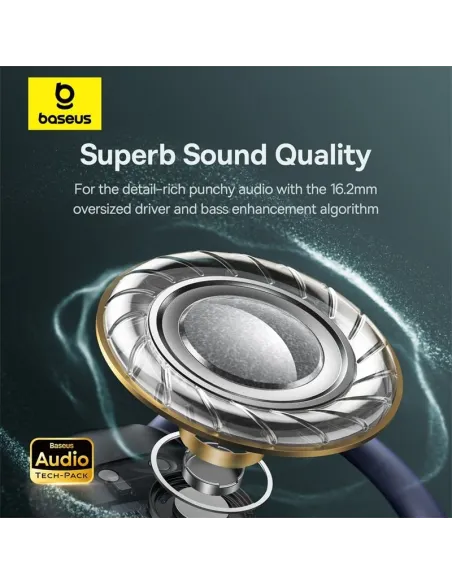 Auriculares open-ear Baseus Eli 2i Fit Negros IPX5 y 40 h