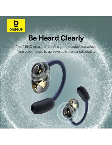 Auriculares open-ear Baseus Eli 2i Fit Negros IPX5 y 40 h