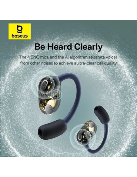 Auriculares open-ear Baseus Eli 2i Fit Negros IPX5 y 40 h