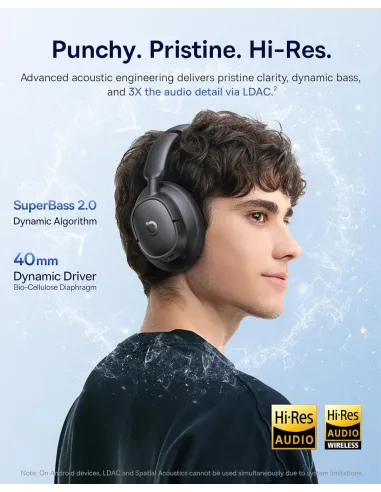 Auriculares over-ear Baseus Bass BH1 NC Negros