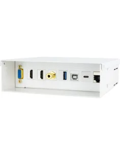 Nanocable 10.35.0004 Caja de Conexiones VGA + 2xHDMI + Jack 3.5 + USB-C 10G + USB-B 2.0 + USB-A 3.0 + RJ45 Cat.6A STP Blanco-MULT65511