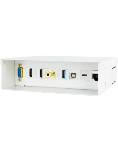 Nanocable 10.35.0004 Caja de Conexiones VGA + 2xHDMI + Jack 3.5 + USB-C 10G + USB-B 2.0 + USB-A 3.0 + RJ45 Cat.6A STP Blanco