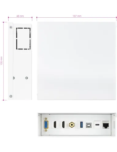 Caja de Conexiones multimedia de pared Nanocable 10.35.0004