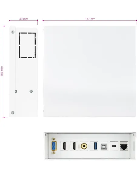 Caja de Conexiones multimedia de pared Nanocable 10.35.0004