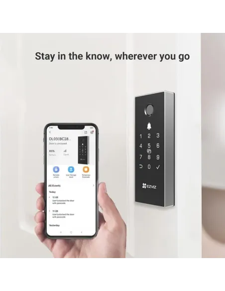 Cerradura EZVIZ DL03 Pro Wi-Fi con huella y app