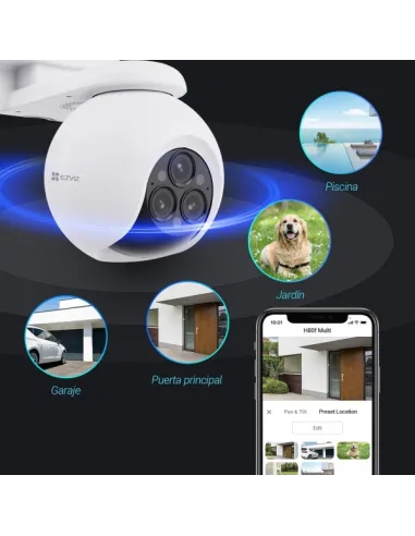Cámara IP EZVIZ H80f Multi 2K+ × 3: triple lente y Pan/Tilt