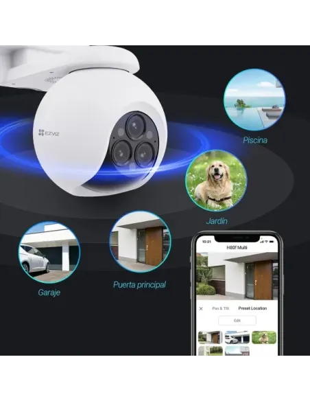 Cámara IP EZVIZ H80f Multi 2K+ × 3: triple lente y Pan/Tilt