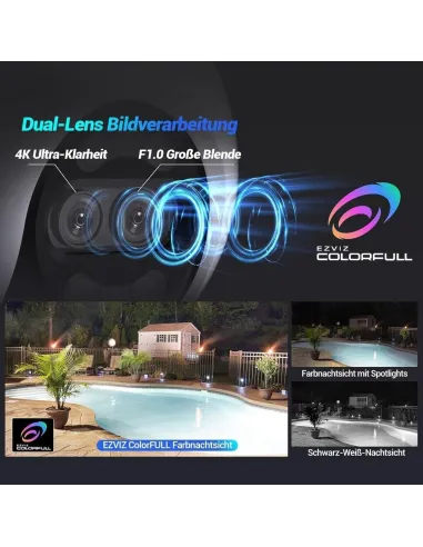 EZVIZ H80x Dual: cámara 4K PTZ exterior Wi-Fi y RJ-45