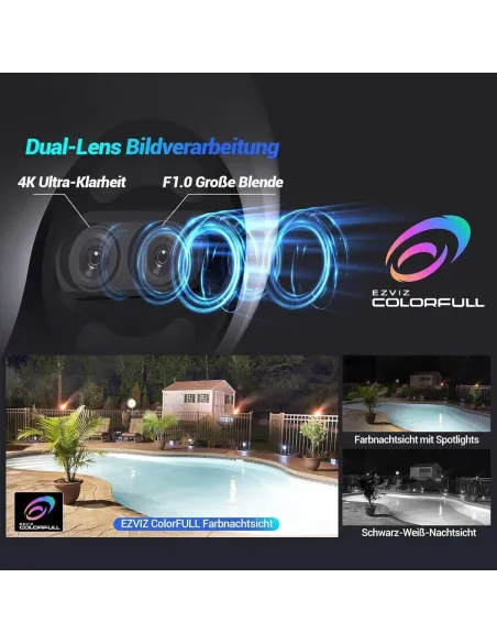 EZVIZ H80x Dual: cámara 4K PTZ exterior Wi-Fi y RJ-45
