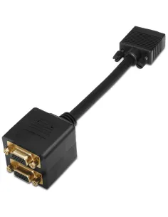 AISENS A113-0080 Cable Duplicador 1x HDB15 macho a 2x HDB15 hembra oro 20 cm-CABL50301
