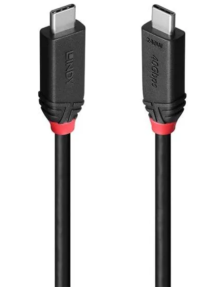 Lindy 37002 Cable USB4 Gen 3x2 USB-C a USB-C 2 m Negro