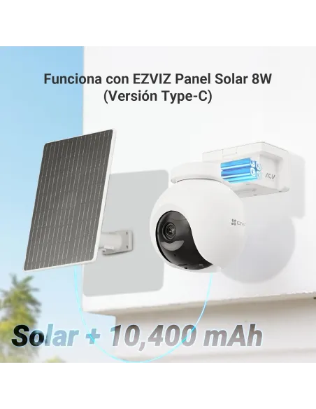 Cámara PTZ a batería con Panel Solar EZVIZ EB8 Pro 4G Kit
