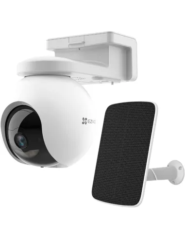 EZVIZ HB8 Pro Kit de Cámara 4K a Batería para Hogar Inteligente con Panel Solar 5W y Control de voz