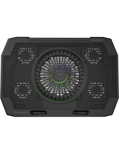 Genesis Oxid 850 RGB Negra: base refrigeradora 17,3" RGB
