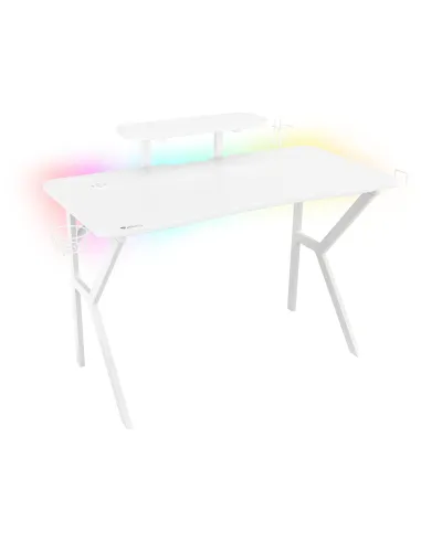 GENESIS Holm 320 RGB Blanco: escritorio gaming 120x60