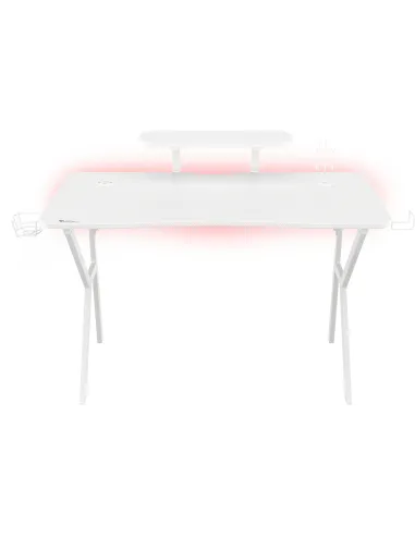 GENESIS Holm 320 RGB Blanco: escritorio gaming 120x60