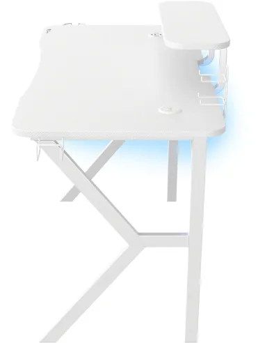 GENESIS Holm 320 RGB Blanco: escritorio gaming 120x60