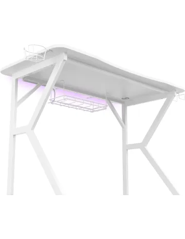 GENESIS Holm 320 RGB Blanco: escritorio gaming 120x60