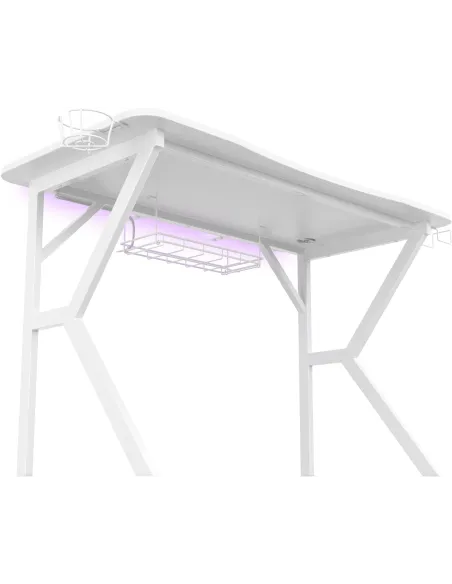 GENESIS Holm 320 RGB Blanco: escritorio gaming 120x60