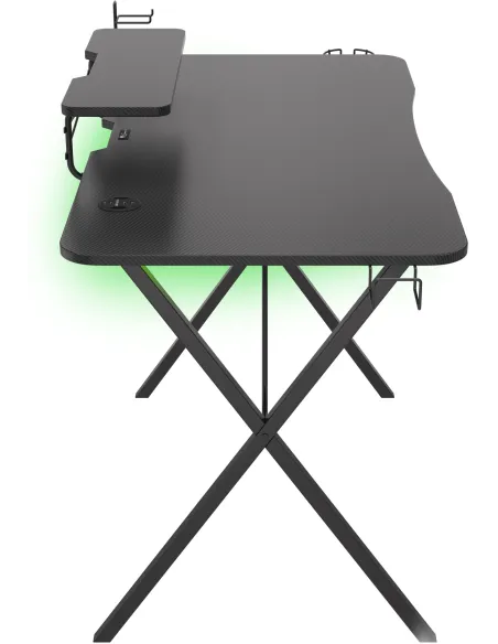 Mesa Genesis Holm 300 RGB Negra con USB y carga Qi 10W
