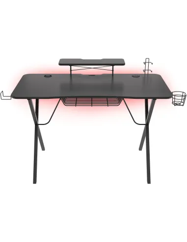Mesa Genesis Holm 300 RGB Negra con USB y carga Qi 10W