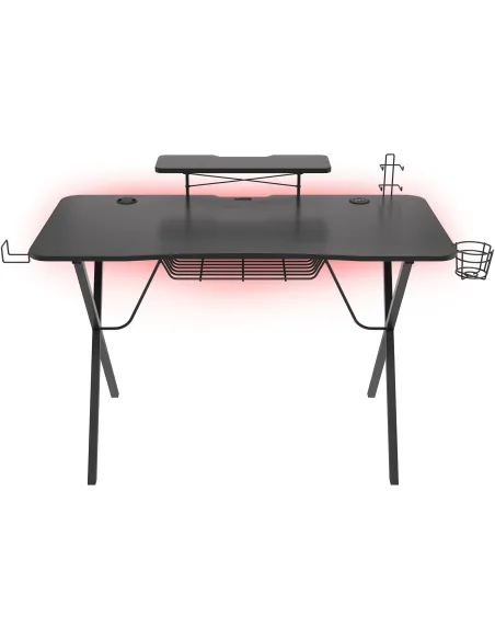 Mesa Genesis Holm 300 RGB Negra con USB y carga Qi 10W