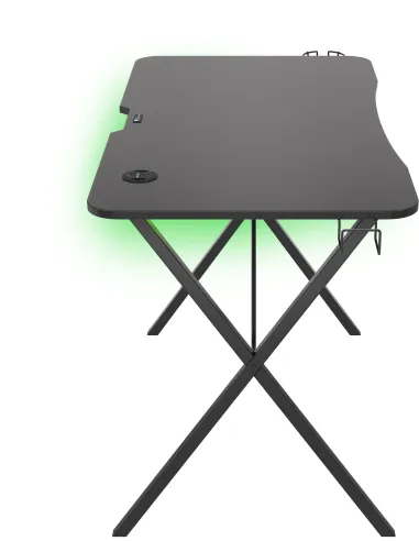 GENESIS Holm 200 RGB Negro: Mesa Gaming de 113cm con HUB USB