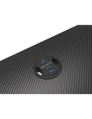 GENESIS Holm 200 RGB Negro: Mesa Gaming de 113cm con HUB USB