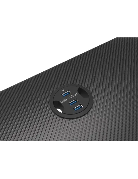 GENESIS Holm 200 RGB Negro: Mesa Gaming de 113cm con HUB USB