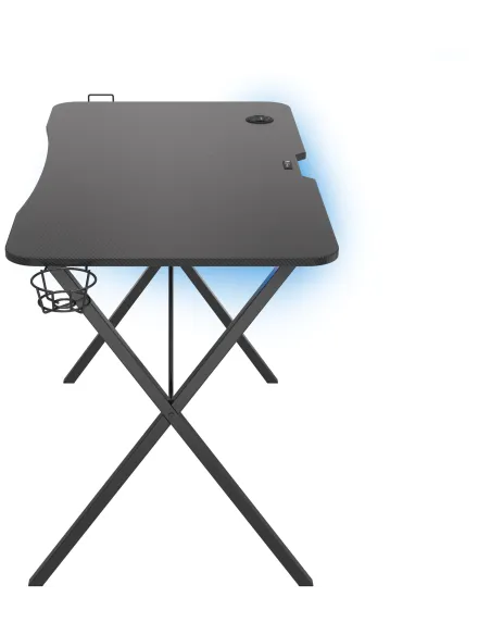 GENESIS Holm 200 RGB Negro: Mesa Gaming de 113cm con HUB USB
