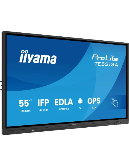 iiyama TE5513A-B2AG: panel 55" 4K táctil con Android 14
