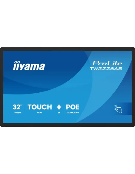 Iiyama ProLite TW3226AS-B3P Pantalla Interactiva 31,5" FullHD VA Táctil 24/7 Altavoces WiFi Android