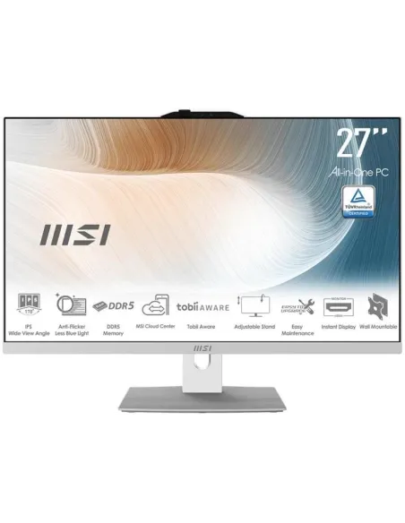 MSI Modern AM272P 1M-1053ES Intel Core 7 150U/16GB/512GB SSD/27" FreeDOS Blanco