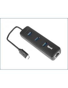iggual IGG320778 HUB Tipo C 5 puertos 3xUSB + RJ45 + tipo C-AAOAUS0266