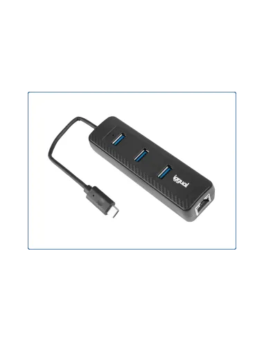 iggual IGG320778 HUB Tipo C 5 puertos 3xUSB + RJ45 + tipo C