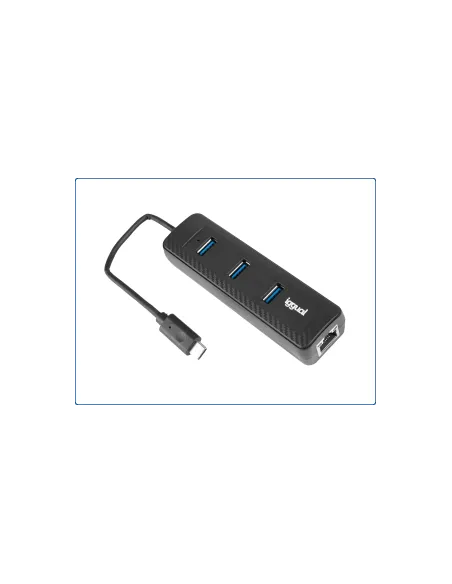 iggual IGG320778 HUB Tipo C 5 puertos 3xUSB + RJ45 + tipo C