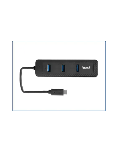 Hub USB-C iggual IGG320778  5 puertos con RJ-45 Gigabit