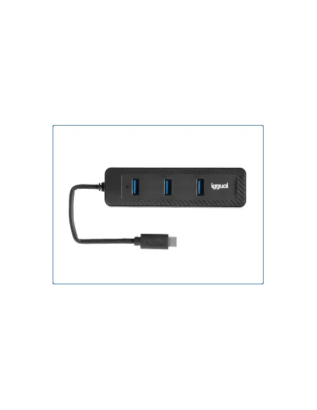 Hub USB-C iggual IGG320778  5 puertos con RJ-45 Gigabit