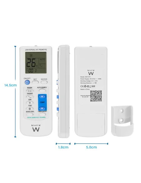 Ewent EW1579: mando universal para aire acondicionado