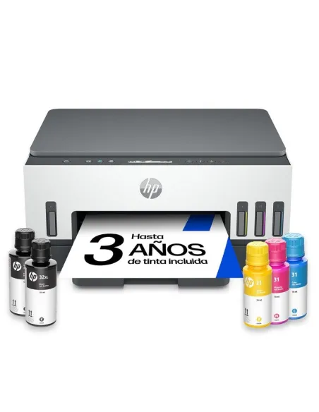 HP Smart Tank 7008 Impresora Multifunción Color A4 con Dúplex Wi-Fi, 3 Años de Tinta Incluida