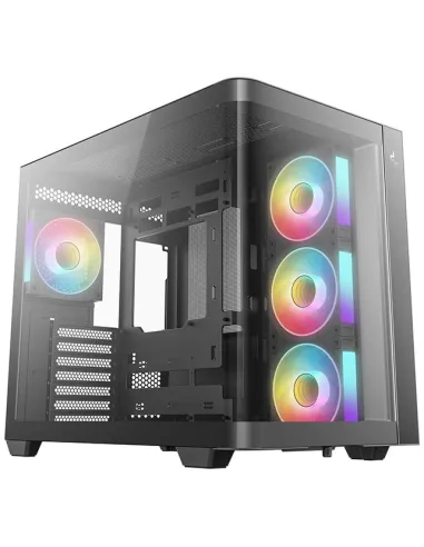 DeepCool CG530U 4F Negro Cristal Curvo ATX 4 Ventiladores ARGB